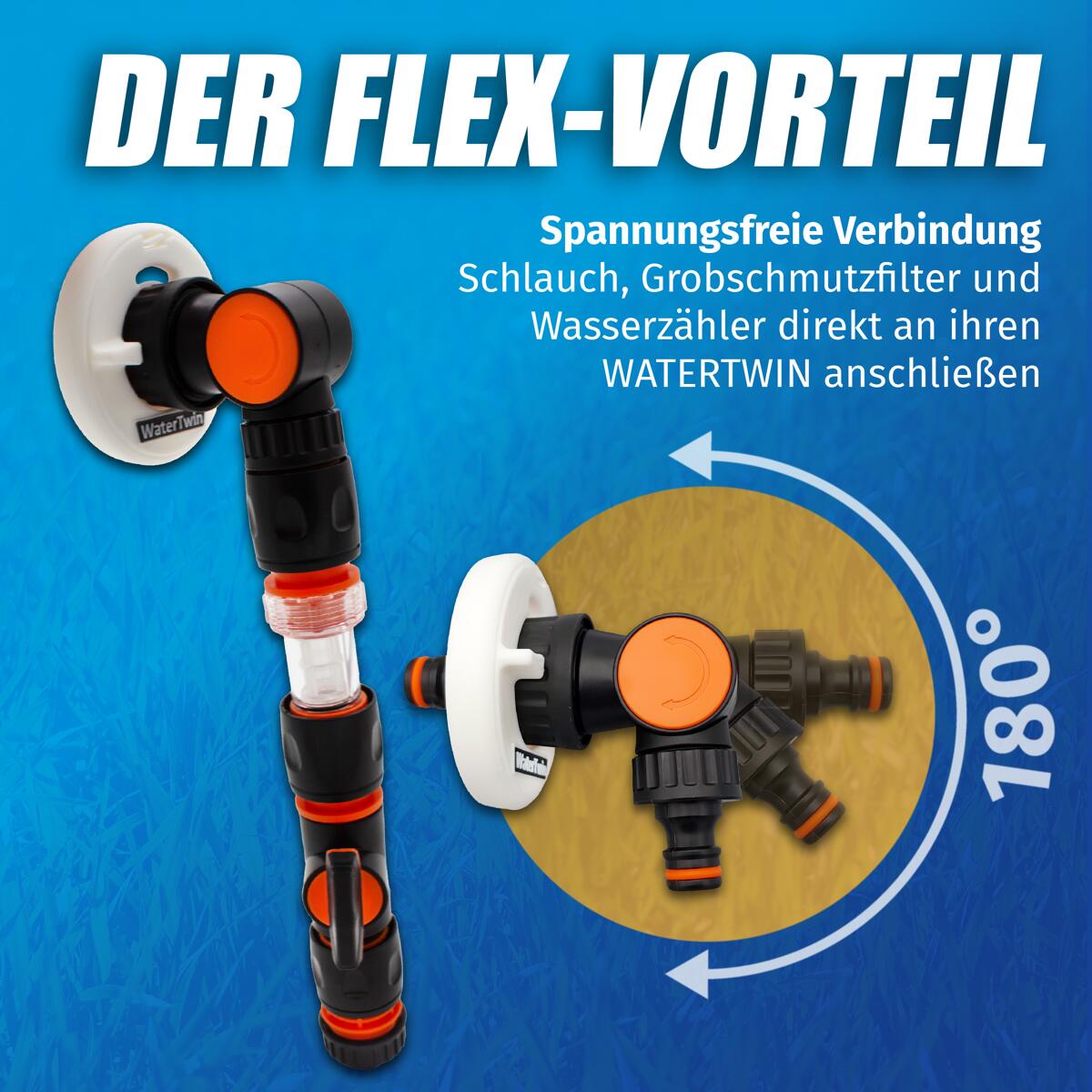 Detalj av Vanntankadapter WATERTWIN-FLEX med grovfilter