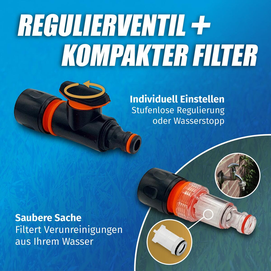 Reguleringsventil på Vanntankadapter WATERTWIN-FLEX med slange