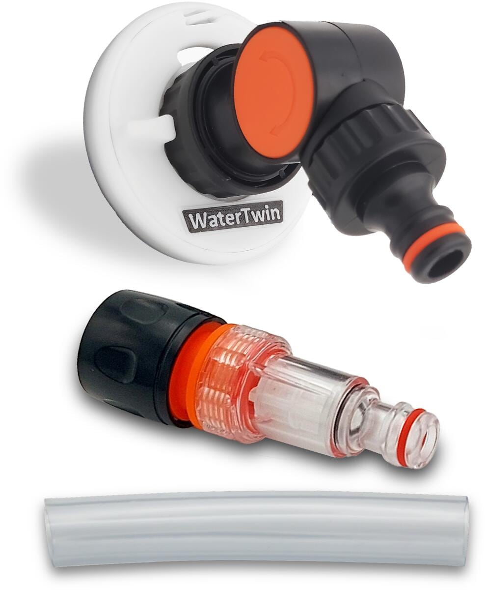 Vanntankadapter WATERTWIN-FLEX for tanklokk 3-Pin D:78 med filter hvit forfra