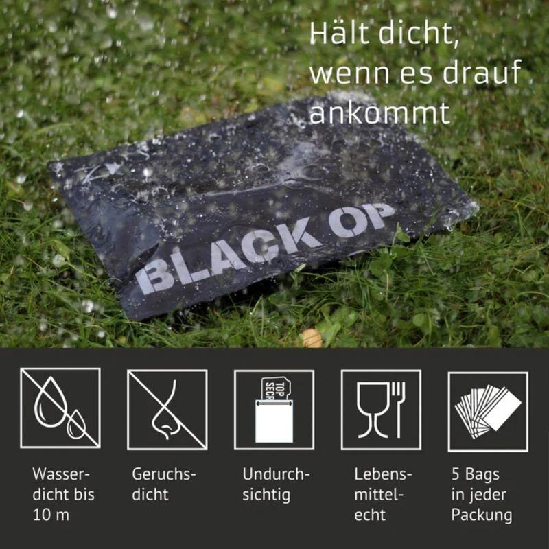 Vanntett beskyttelsespose BLACK OP str. M bakside