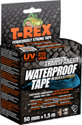 Vanntett reparasjonstape 1,5 m x 50 mm transparent - T-Rex for sterk og fleksibel reparasjon