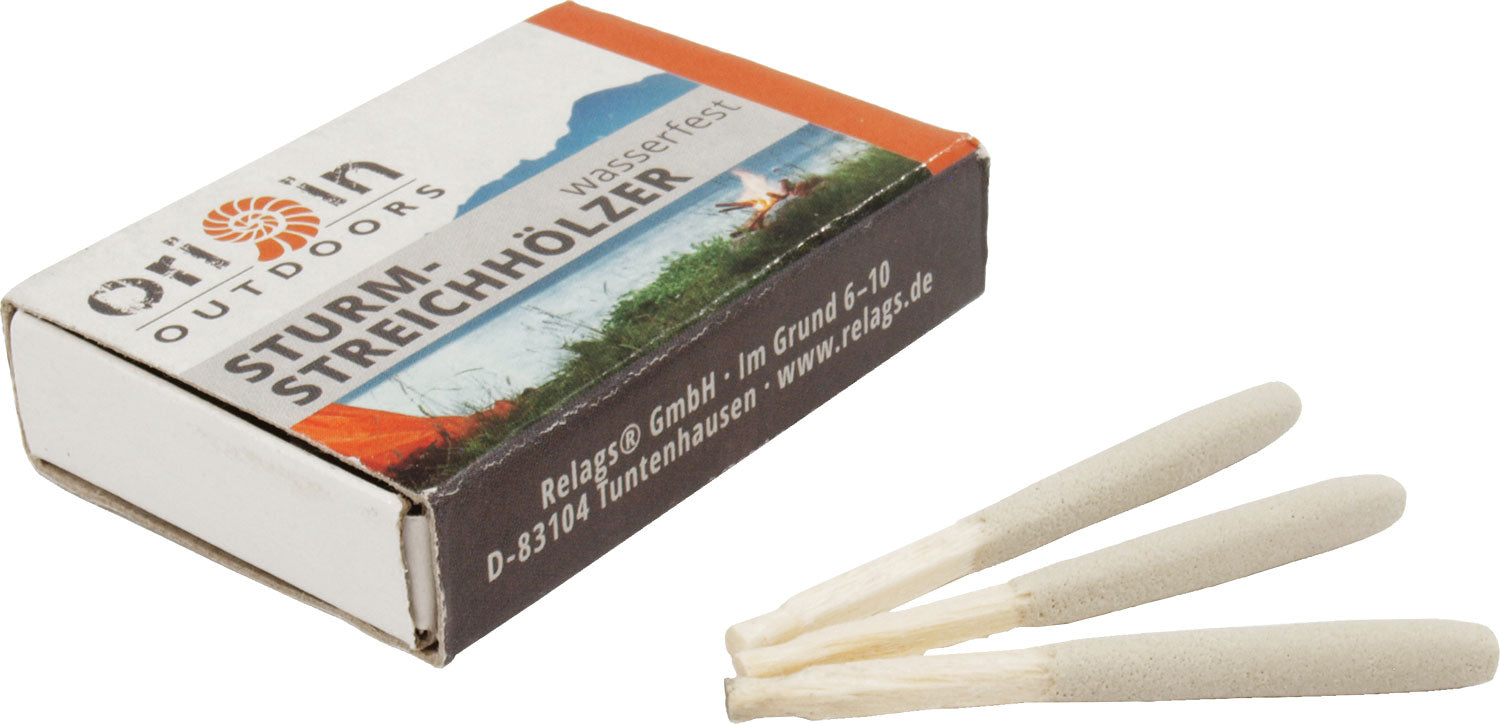 Vanntette stormfyrstikker 3 esker à 20 stk fra Origin Outdoors