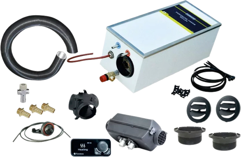 Varmdusjsett 6 l 12V 200W med Autoterm Air front