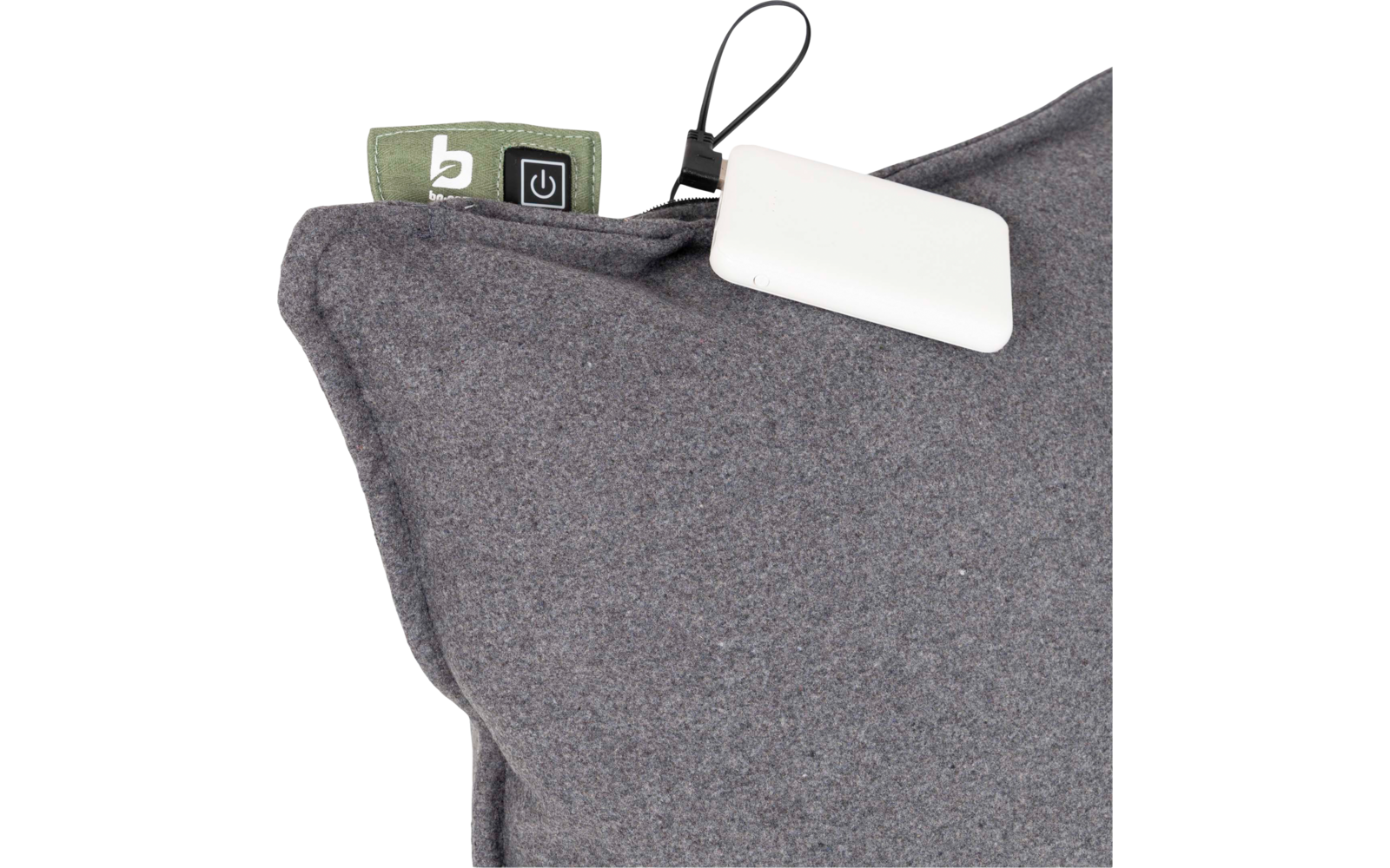 Varmepute Skudde 45x45 cm bomull med USB 5V bakside