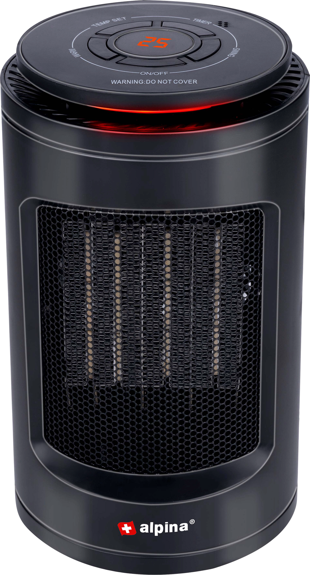 Varmevifte med ventilator 230 V 1200 W svart Alpina for rask oppvarming og kjøling
