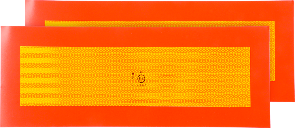 Varseltavle aluminium ECE 70 56,5x19,5 cm 2er-sett forfra