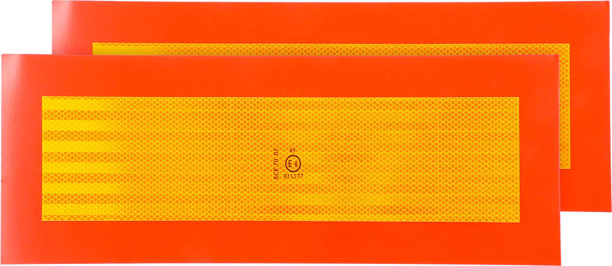Varseltavle aluminium ECE 70 56,5x19,5 cm 2er-sett forfra