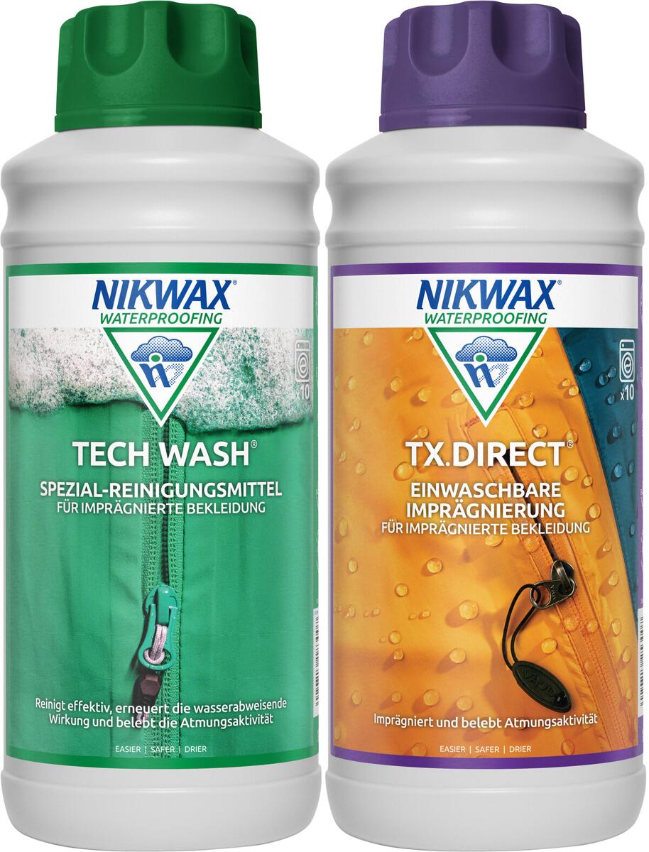 Vaskemiddel og impregnering Tech Wash + TX-Direct 2x1 l - Nikwax forfra