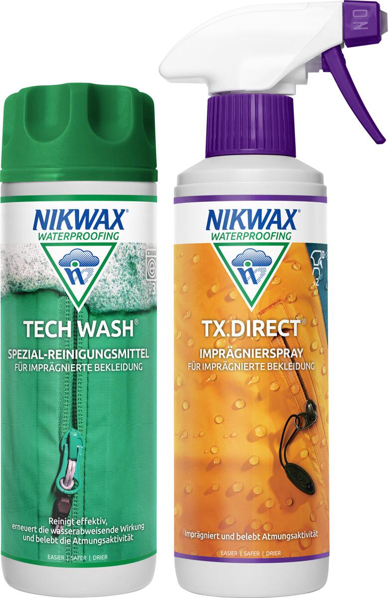 Vaskemiddel og impregneringsspray Tech Wash + TX-Direct 2x300 ml - Nikwax forfra