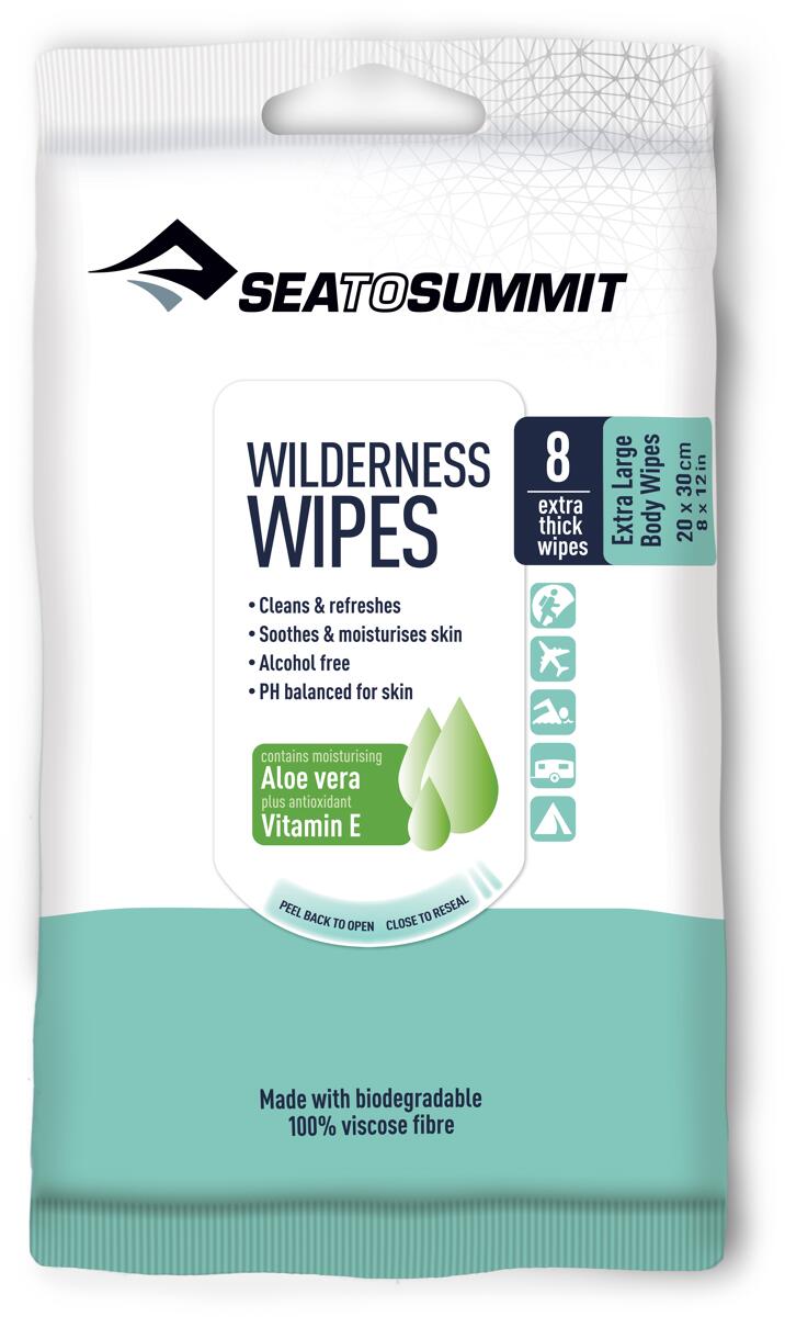Våtservietter Wilderness Wipes XL 20x30 cm 8 stk Sea to Summit forframside