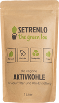 Vegansk aktivkull for avtrekksfilter og toalettventilasjon 1 liter - Setrenlo forfra