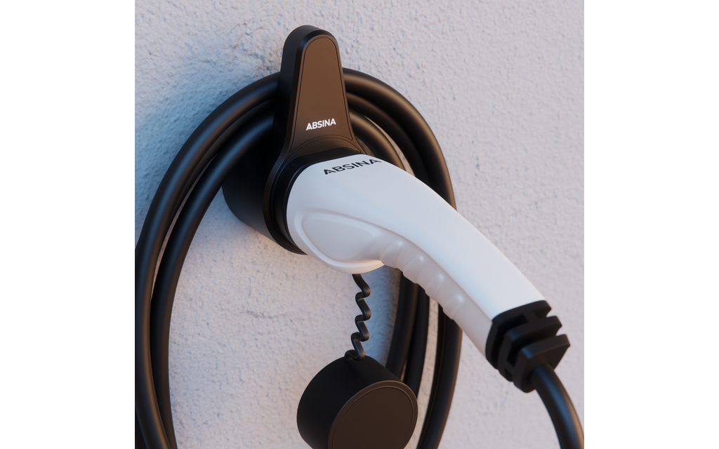 Bakside av Veggfeste for Type 2-ladekabel elbil opptil 10 meter - Absina