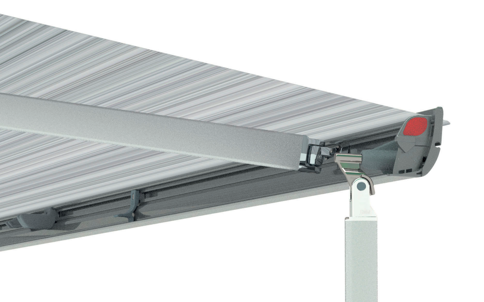 Veggmarkise F45L 450 cm polyester Royal Grey montert på bobil