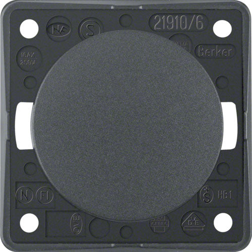 Vekselbryter antrasitt med skruklemmer 60x60 mm - Berker for bobil