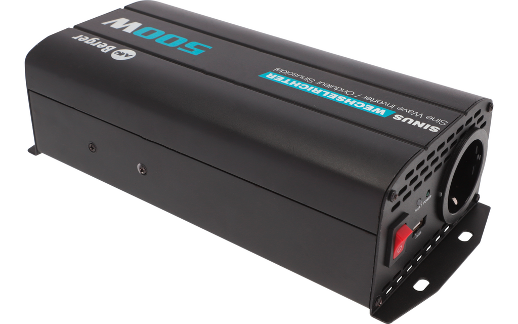 Nærbilde av LED-indikatorer på Vekselretter BRSW ren sinus 500W 12V til 230V