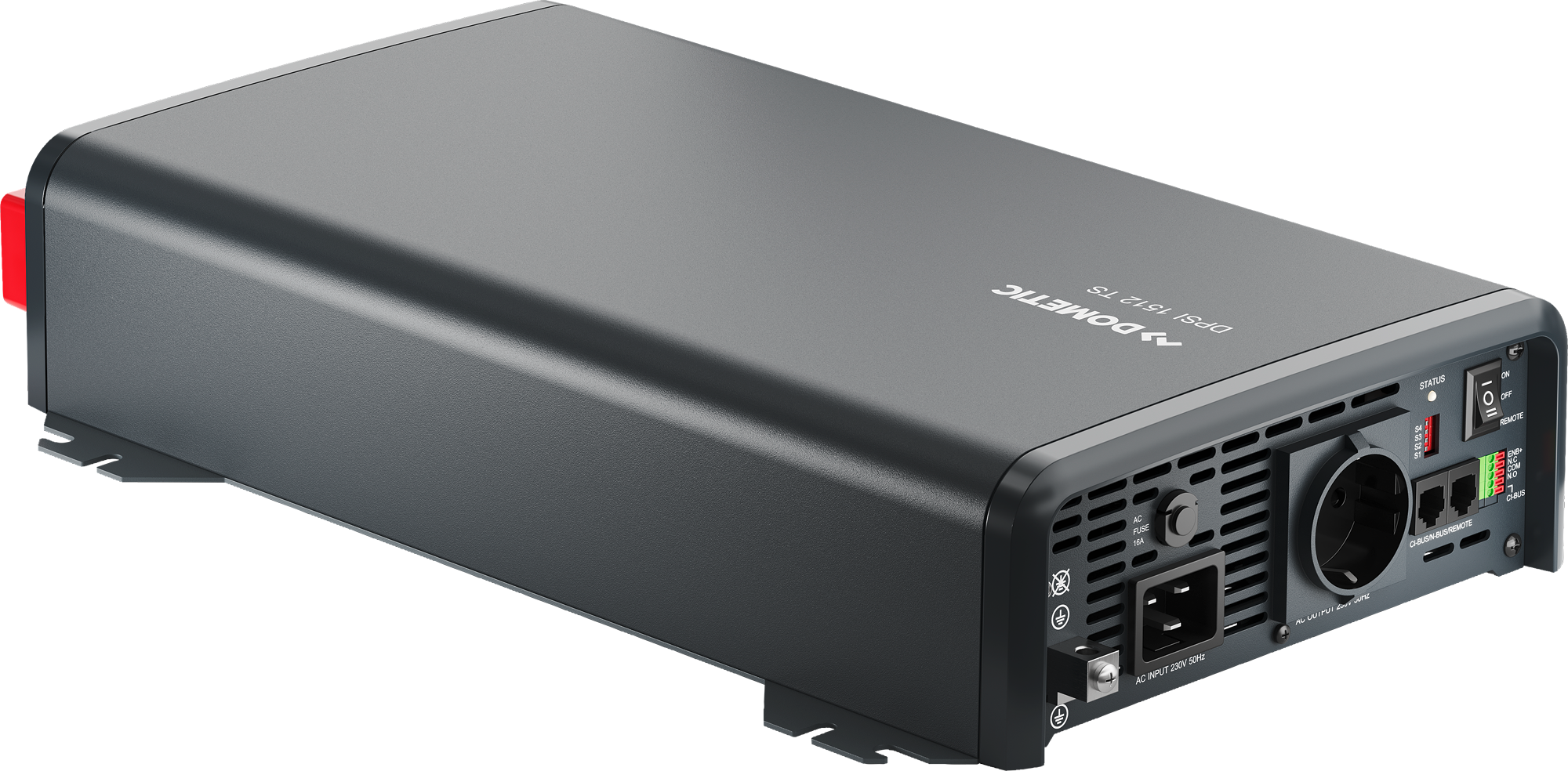 Vekselretter SinePower DPSI ren sinus 1500W 12V 4,8 kg forfra