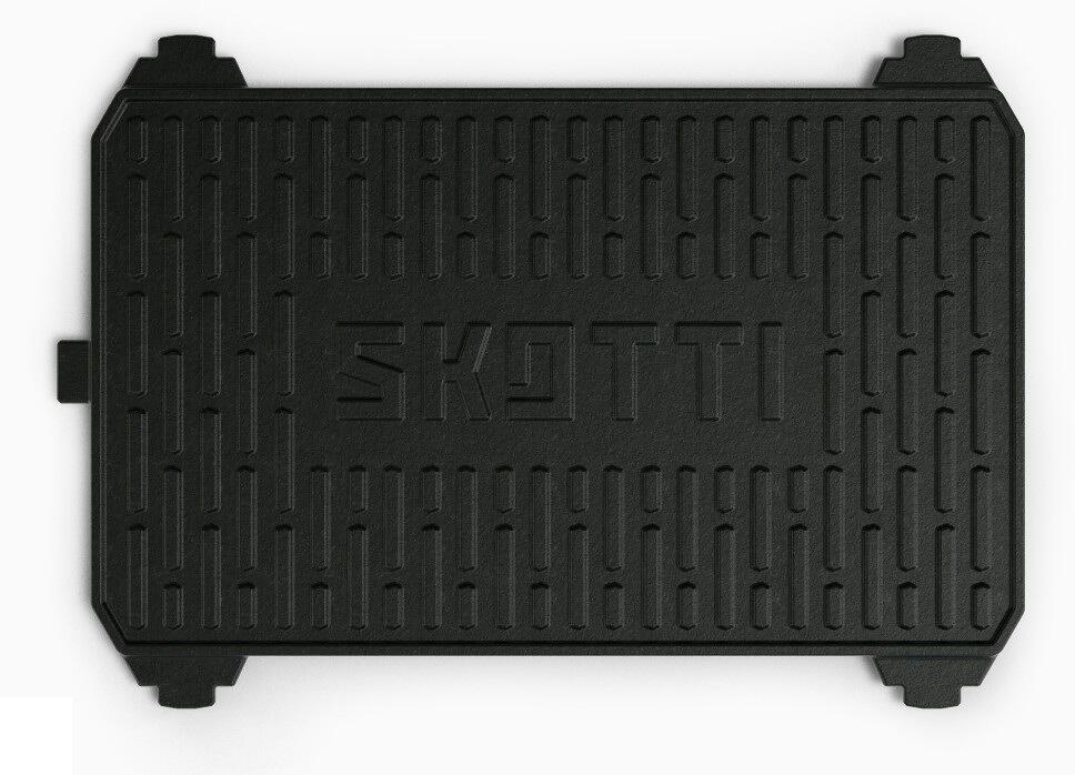 Vendbar grillplate Kast i støpejern 29x18 cm for grill front