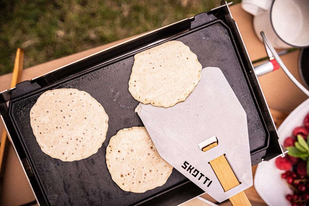 Vendbar grillplate Kast i støpejern 29x18 cm for grill layout med tilbehør