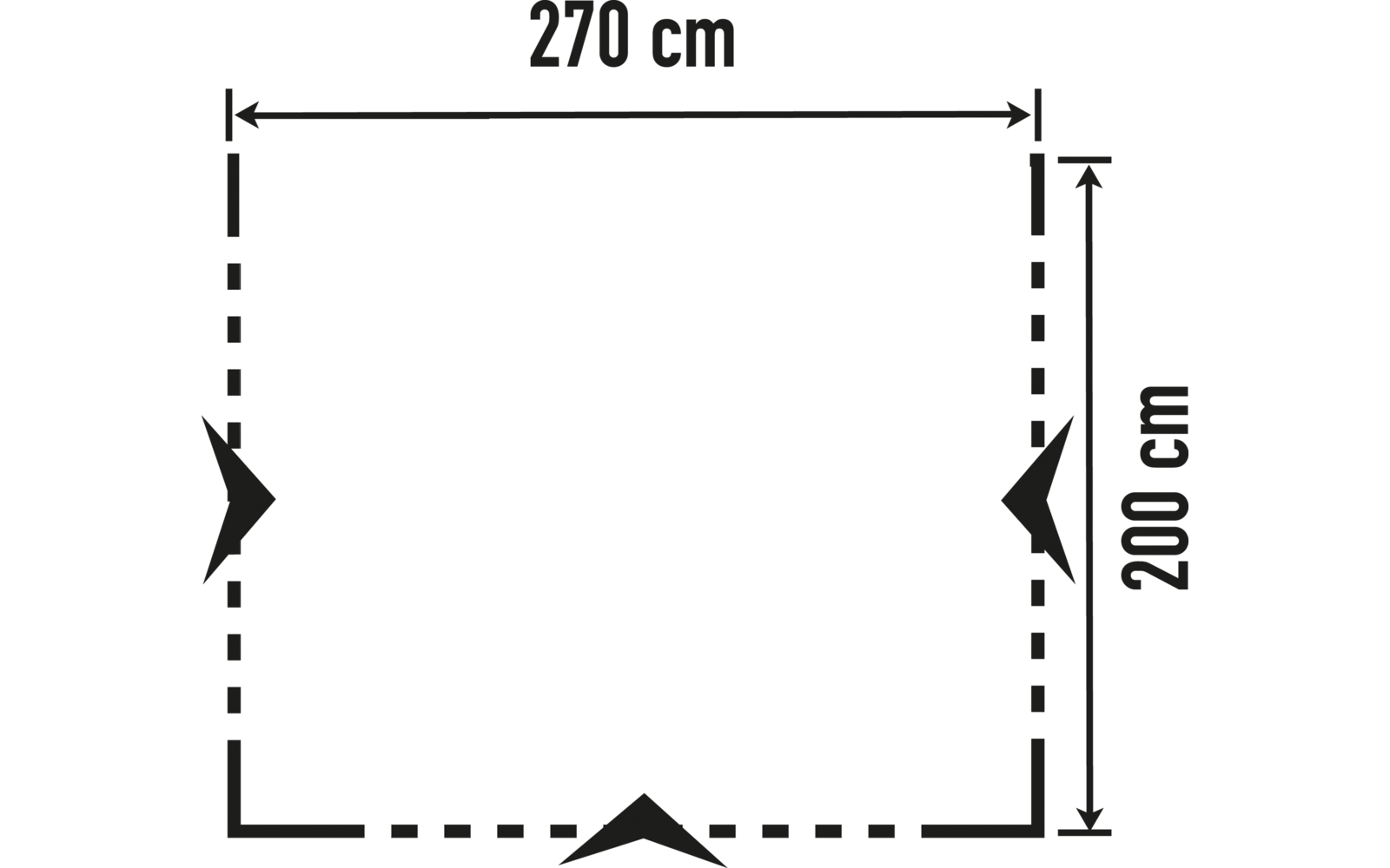 Detalj av Veneto solseil og sonntak for buss 270x200 cm montert