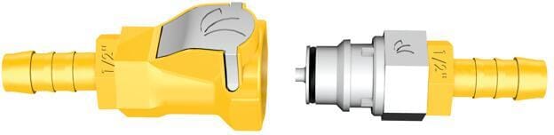 Ventiladapter og hurtigkobling Certec Inline Push-and-Connect - Lilie for slanger