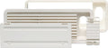 Ventilasjonsgitter LS 100 øvre for kjøleskap med enkel dør hvit - Dometic montert på kjøretøy