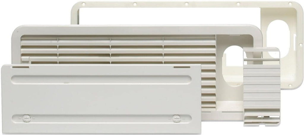 Ventilasjonsgitter-sett LS 100 480x185 mm hvit - Dometic forfra
