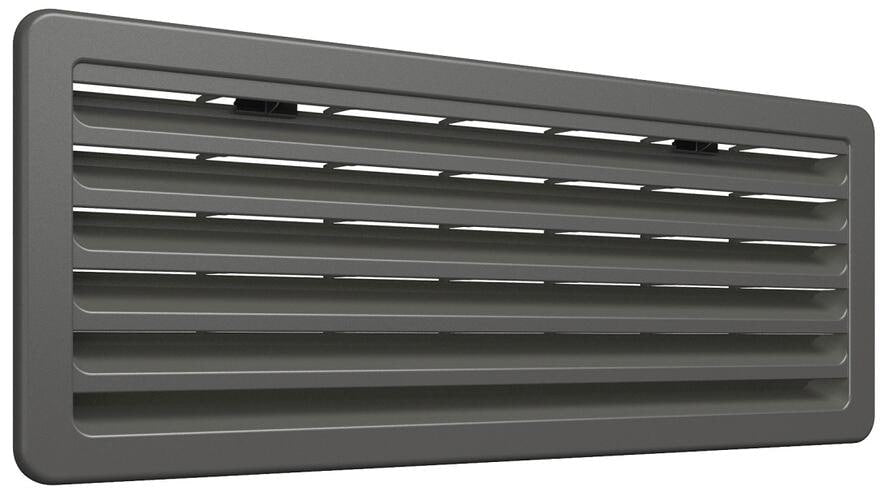 Ventilasjonsrist for kjøleskap 186x483 mm mørkegrå - Thetford forfra