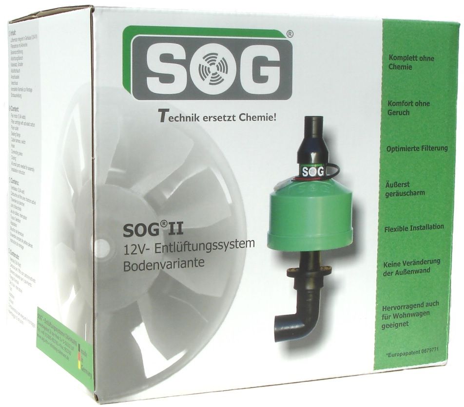 Ventilasjonssystem Typ 320S Saneo gulvvariant for Dometic - SOG for effektiv luktfjerning