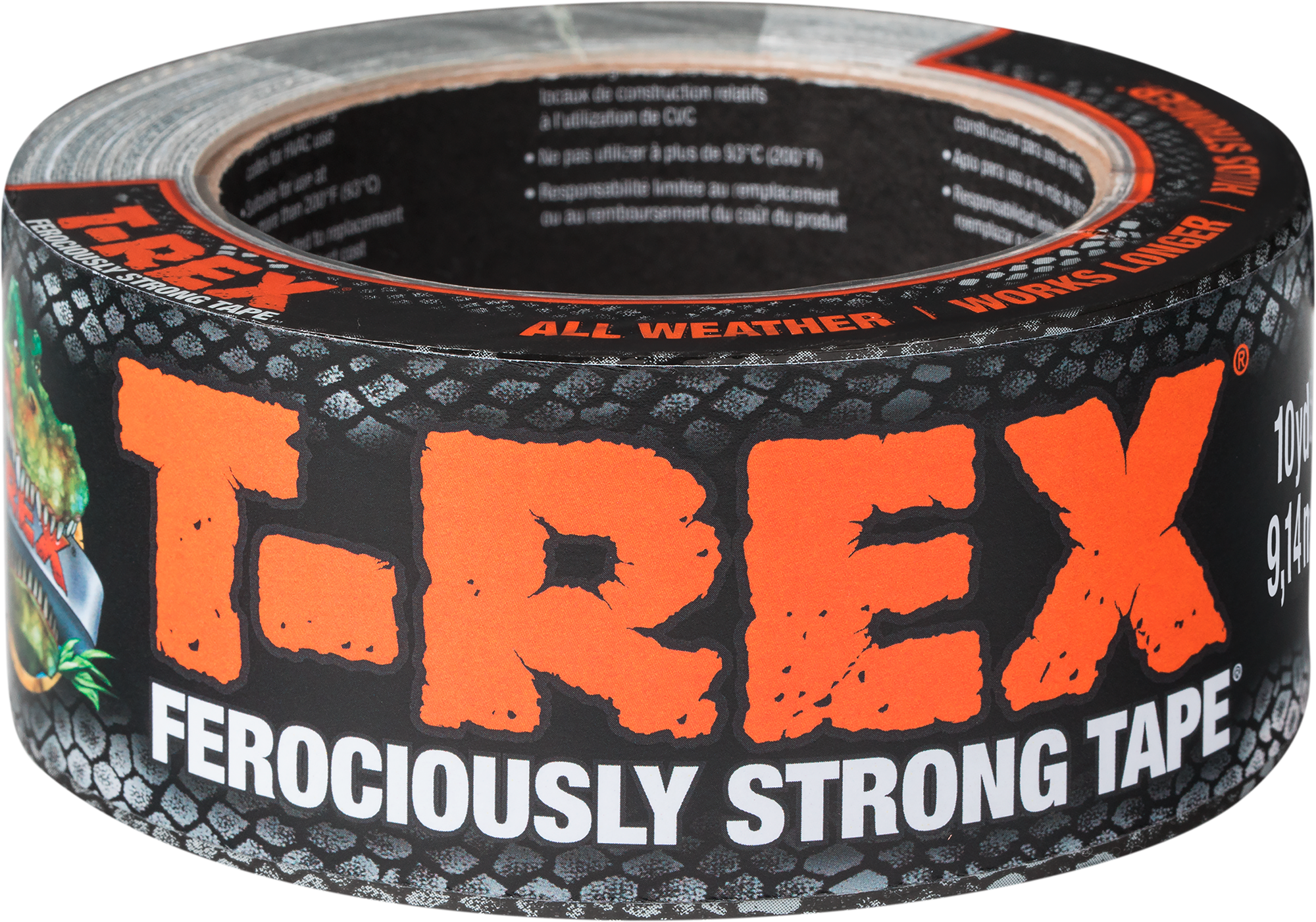 Vevtape 25 mm x 9,1 m for camping og reparasjon T-Rex forfra