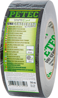 Vevtape svart 50 m x 48 mm for inne- og utebruk - Petec forfra
