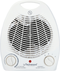 Vifteovn 2000 W med termostat og 4-trinns bryter forfra