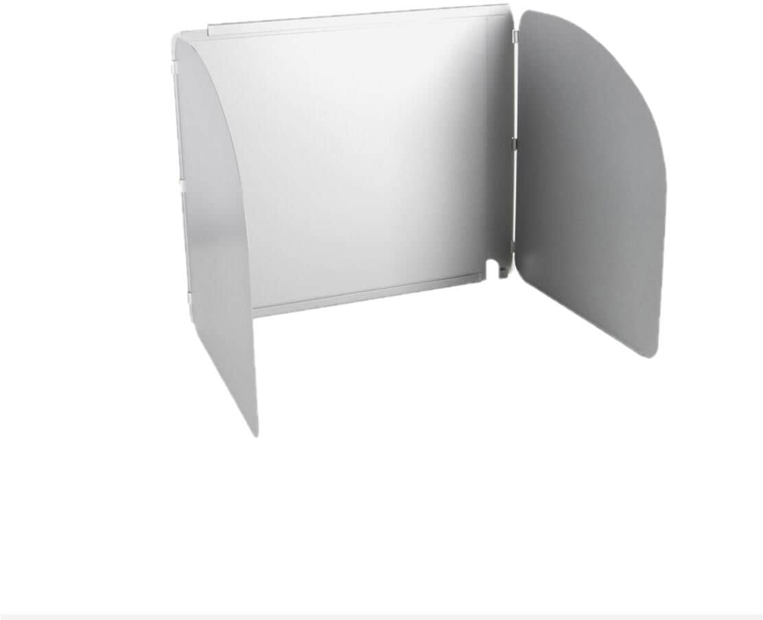 Vindskjerm universal stål 112x26 cm sammenleggbar bakside