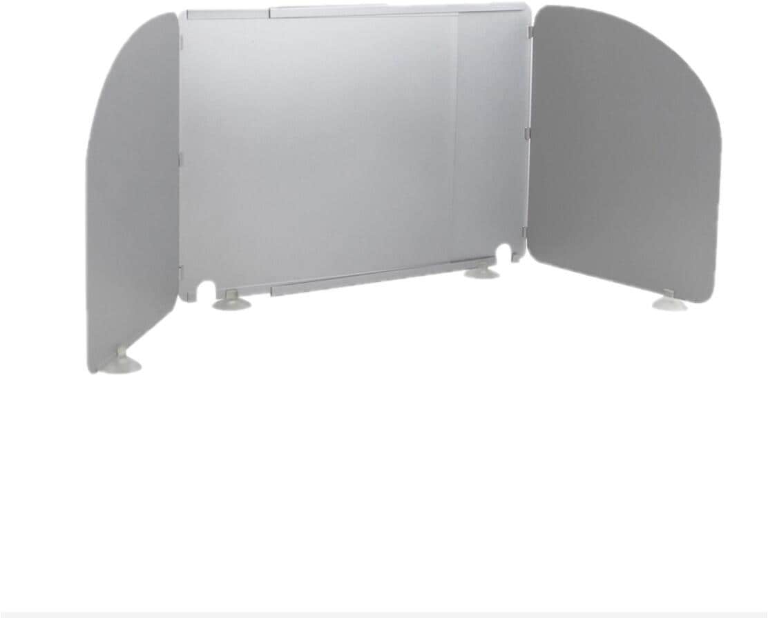 Vindskjerm universal stål 112x26 cm sammenleggbar front