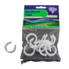 Vindskjermklips for 25 mm stenger, 10-pack hvit - Blue Diamond detalj