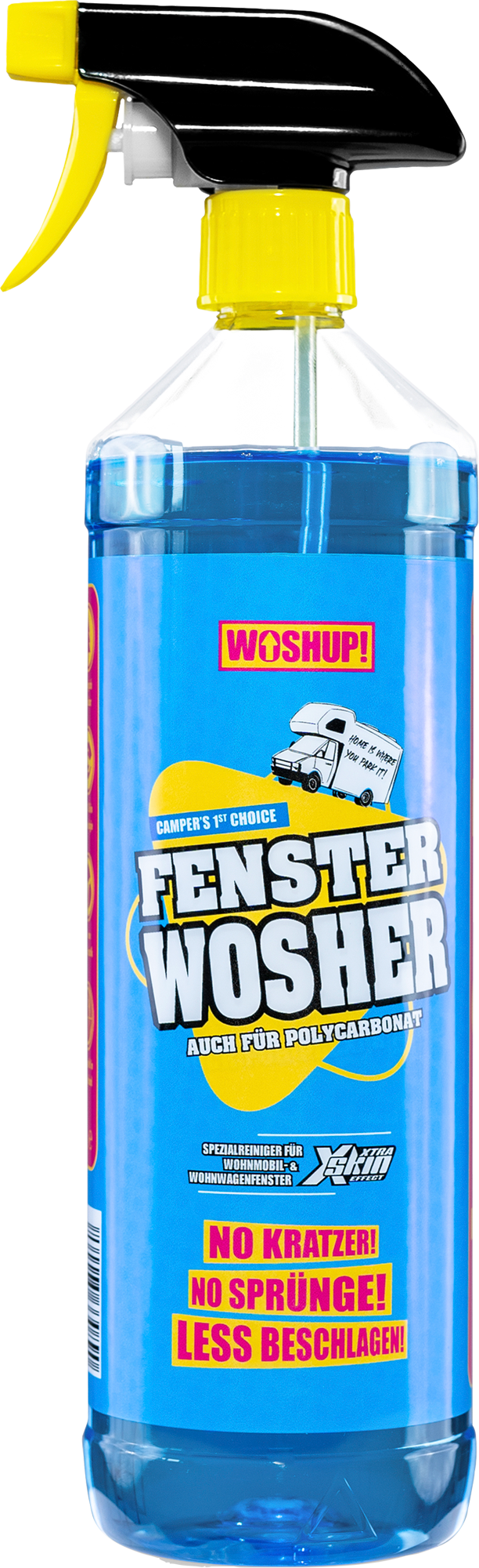 Vindusrens for campingvogn og bobil 1 liter - WOSHUP! forfra