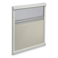 Vindusrullegardin DB1R beige 48x33 cm med insektnett montert i campingvogn