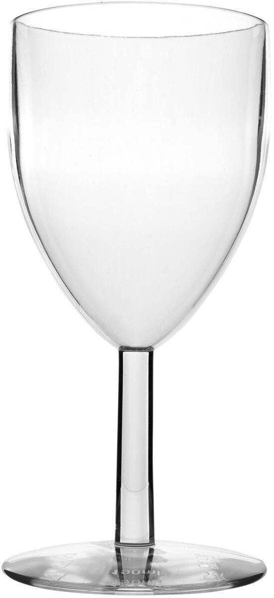 Vinglass i polykarbonat 180 ml høyde 15 cm - Bo-Camp forfra
