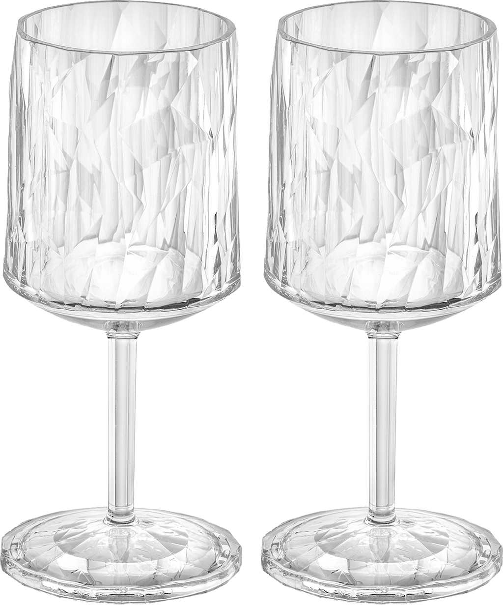 Vinglass 200 ml 2-pk crystal clear i termoplast forfra