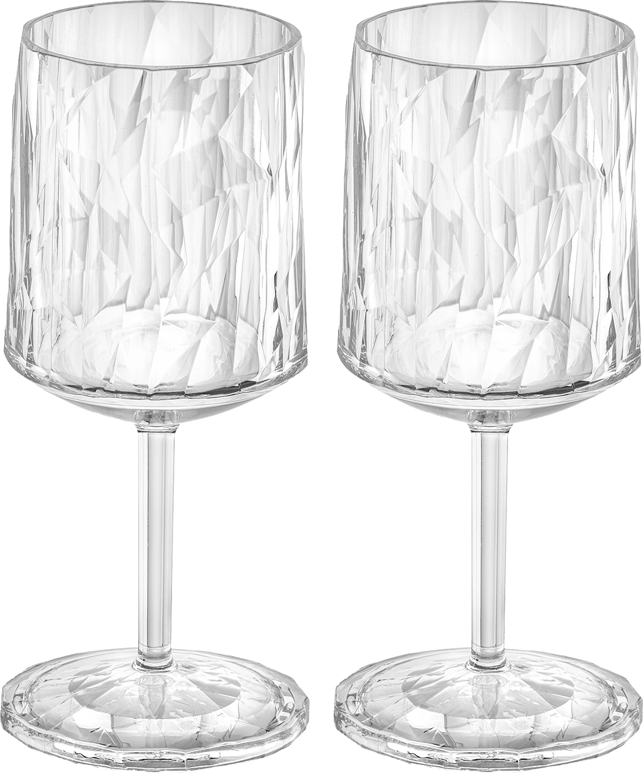 Vinglass 200 ml 2-pk crystal clear i termoplast forfra