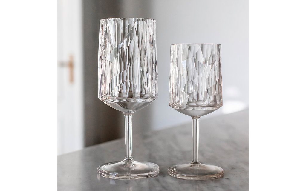 Vinglass 200 ml 2-pk crystal clear i termoplast - Koziol