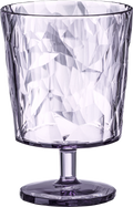 Vinglass Club Light 250 ml stabelbart bruddikkert plast lavender forfra