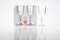 Vinglass i akryl 4-pack 290 ml transparent - Flamefield forfra