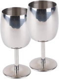 Vinglass i rustfritt stål 230 ml, 14,5 cm, 2-pakning - Camp4 sett forfra