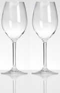 Vinglass sett 2-deler 290 ml polykarbonat transparent - Flamefield forfra