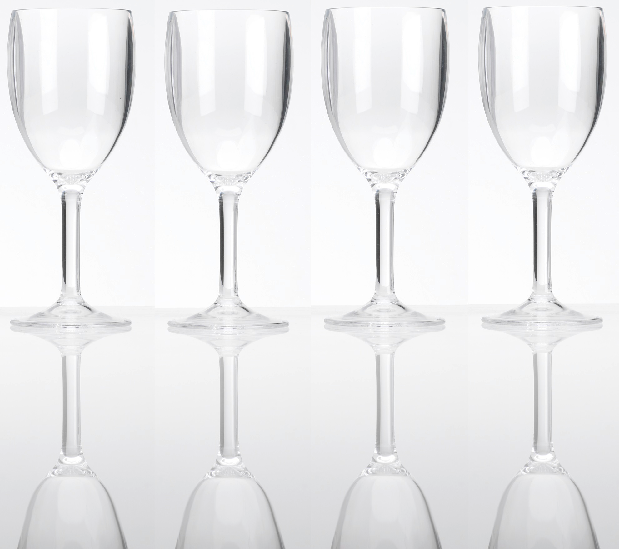 Vinglass sett 4-deler 290 ml polykarbonat smoke grey Flamefield forfra