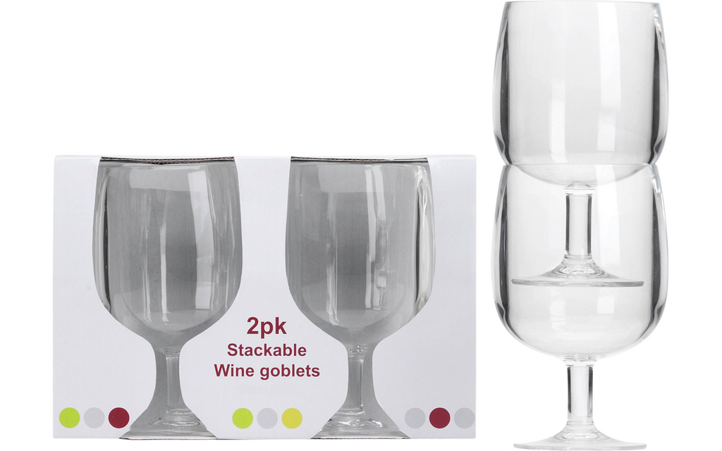 Vinglass Wine Goblet stabelbart 2-pk 260 ml polykarbonat detalj