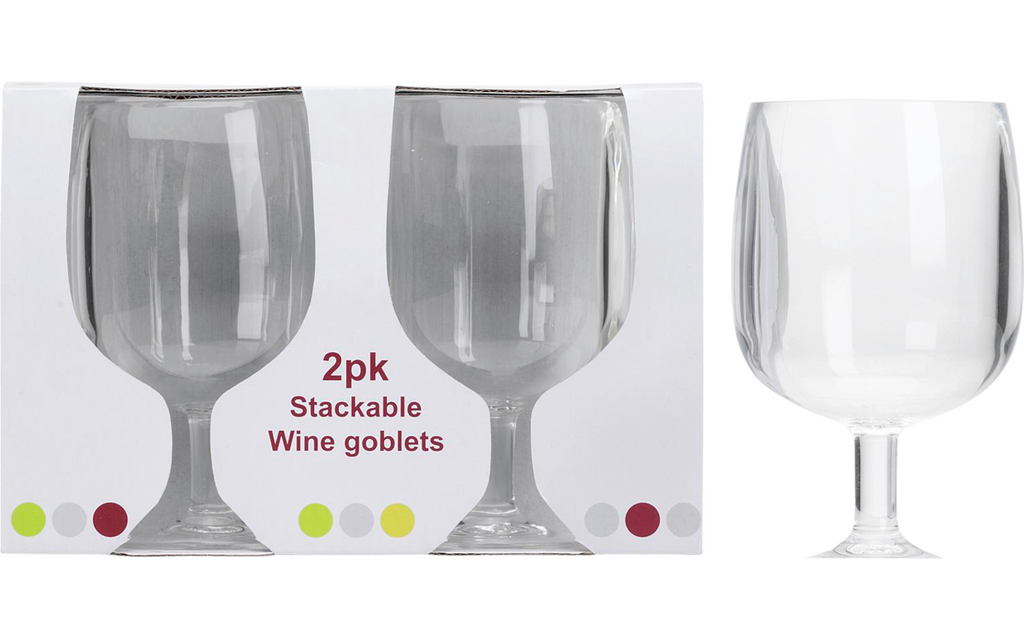 Vinglass Wine Goblet stabelbart 2-pk 260 ml polykarbonat montert