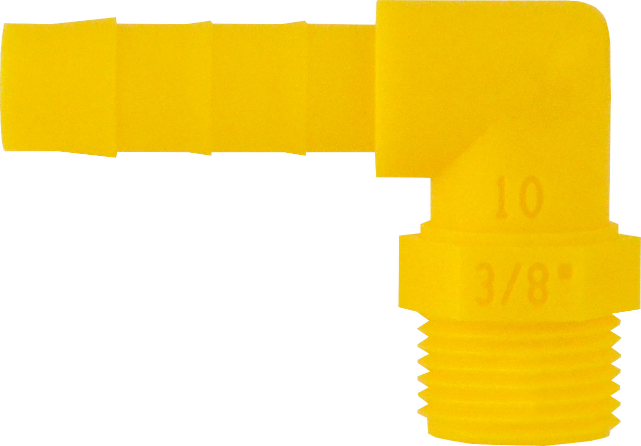 Vinkel-innskruningsnippel 3/8" for drikkevannssystem 10 mm fra Lilie