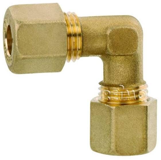 Vinkelkobling 8 mm messing, type W-MS serie - GOK for rørtilkobling