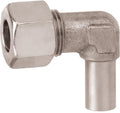 Vinkelkobling type EVW, RVS10 x RST10 mm stål 90° fra GOK for campingutstyr